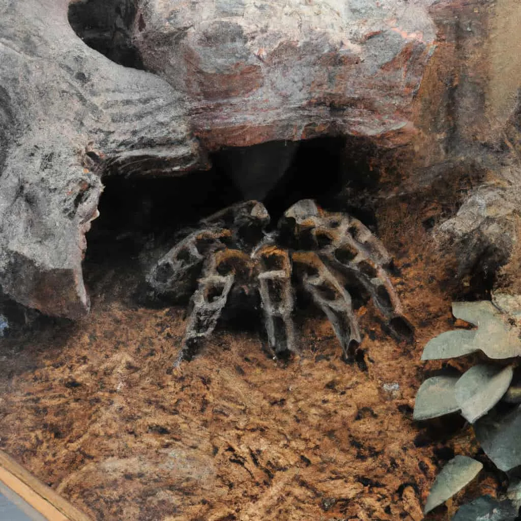 18520 tarantula eating cricket