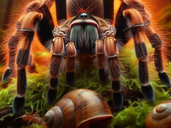 18718 malaysian earth tiger tarantula molting